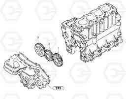 3171 Timing gears EC45 TYPE 284, Volvo Construction Equipment