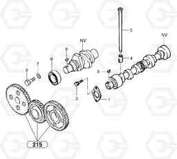 21492 Camshaft EC25 TYPE 281, Volvo Construction Equipment