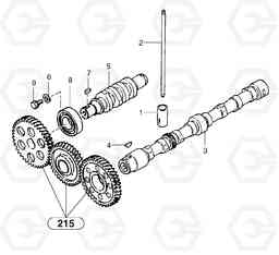 3185 Camshaft EC45 TYPE 284, Volvo Construction Equipment