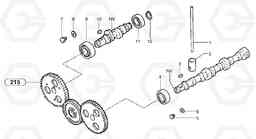 39371 Camshaft EC20B TYPE 272 XT/XTV, Volvo Construction Equipment