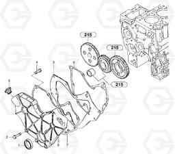 25637 Timing gear casing EC25 TYPE 281, Volvo Construction Equipment