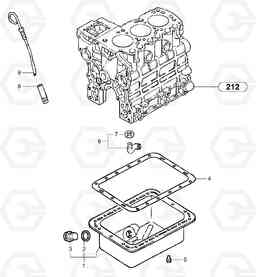 9091 Lubrication oil sump EC20 TYPE 263 XT/XTV, Volvo Construction Equipment