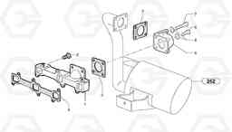 6598 Exhaust manifold EC15 TYPE 261 XT/XTV, Volvo Construction Equipment
