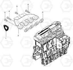 1115 Exhaust manifold EC35 TYPE 283, Volvo Construction Equipment