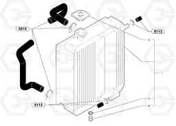 5830 Radiator ( water ) / oil cooler EC45 TYPE 284, Volvo Construction Equipment