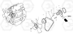 6612 Water pump EC15 TYPE 261 XT/XTV, Volvo Construction Equipment