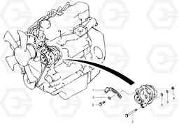 13388 Alternator installation EC30 TYPE 282, Volvo Construction Equipment