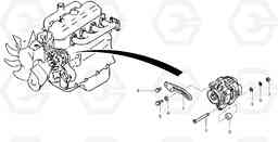 5882 Alternator with assembling details EC45 TYPE 284, Volvo Construction Equipment