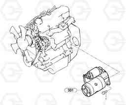 13826 Starter motor installation EC20 TYPE 263 XT/XTV, Volvo Construction Equipment