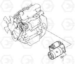 34818 Starter motor installation EC20B TYPE 272 XT/XTV, Volvo Construction Equipment