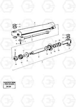 51226 Steering cylinder 616 b 616B/646 616B,646 D45, TD45, Volvo Construction Equipment