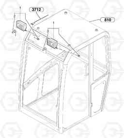 1385 Front headlight on cab EC30 TYPE 282, Volvo Construction Equipment