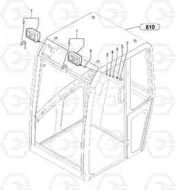 2215 Front headlight on cab EC35 TYPE 283, Volvo Construction Equipment