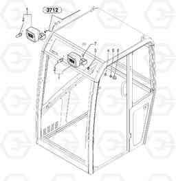 1386 Front headlight on cab EC30 TYPE 282, Volvo Construction Equipment