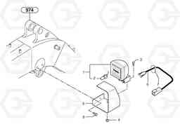 88259 Work light on boom EC20B TYPE 272 XT/XTV, Volvo Construction Equipment