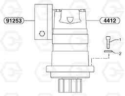 105777 Slewing gear motor installation EC15B TYPE 272 XR, Volvo Construction Equipment
