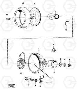 18942 Headlamp 4300 4300, Volvo Construction Equipment