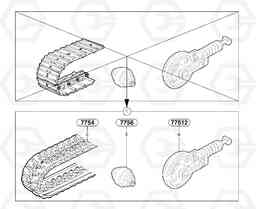 5823 Rubber track kit EC15 TYPE 261 XT/XTV, Volvo Construction Equipment