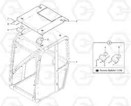 6124 Cab : framework / roof EC15 TYPE 265 XR, Volvo Construction Equipment