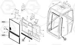 55777 Cab : sliding window ( front ) EC20B TYPE 272 XT/XTV, Volvo Construction Equipment