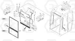 27875 Cab : sliding window ( front ) EC25 TYPE 281, Volvo Construction Equipment