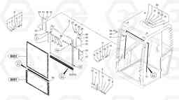 2448 Cab : sliding window ( front ) EC35 TYPE 283, Volvo Construction Equipment