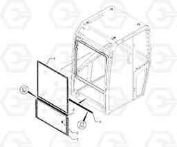 68555 Cab : windshield EC20 TYPE 263 XT/XTV, Volvo Construction Equipment