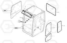 2454 Cab : glass EC35 TYPE 283, Volvo Construction Equipment