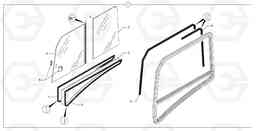 8933 Cab : sliding window ( right ) EC20 TYPE 263 XT/XTV, Volvo Construction Equipment