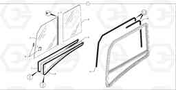 23076 Cab : sliding window ( right ) EC15B TYPE 272 XR, Volvo Construction Equipment