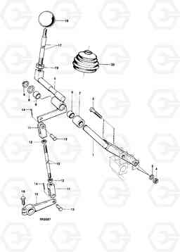 22203 Control for high and low gear 616B/646 616B,646 D45, TD45, Volvo Construction Equipment