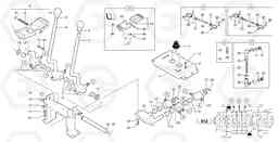 105553 Control levers : travelling / accessories EC15 TYPE 265 XR, Volvo Construction Equipment