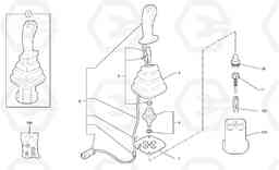 8198 Control lever : dipper arm / slewing ( left ) EC20 TYPE 263 XT/XTV, Volvo Construction Equipment