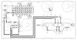 1578 Hydraulic circuit ( balancing valve / offset cylinder ) EC25 TYPE 281, Volvo Construction Equipment