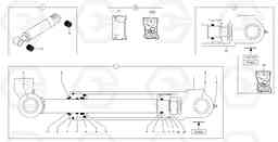 73459 Bucket cylinder EC15 TYPE 261 XT/XTV, Volvo Construction Equipment