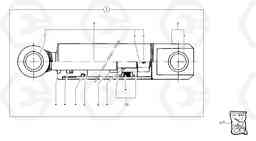 9554 Telescopic arm cylinder EC15 TYPE 261 XT/XTV, Volvo Construction Equipment