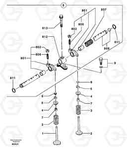 10959 Rocker arm shaft EW70VV TYPE 262, Volvo Construction Equipment