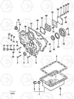 24337 Timing gear casing EC14 TYPE 246, 271, Volvo Construction Equipment