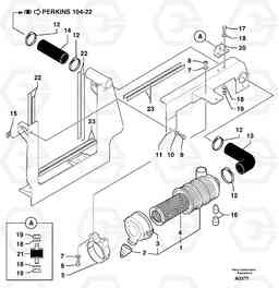 106231 Air filter EW50VV TYPE 256, Volvo Construction Equipment