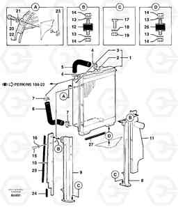 103332 Radiator ( water ) EC50 TYPE 247, Volvo Construction Equipment