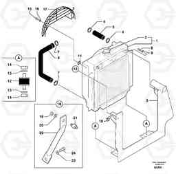 101728 Radiator ( water ) / oil cooler EW50 TYPE 256, Volvo Construction Equipment