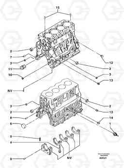 48092 Cylinder block EC70VV TYPE 233, Volvo Construction Equipment