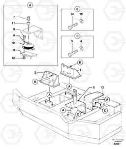 11464 Engine mounts EW50 TYPE 256, Volvo Construction Equipment