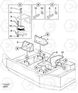 24725 Engine mounts EW50VV TYPE 256, Volvo Construction Equipment