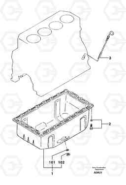 71 Lubrication oil sump EC70 TYPE 233, Volvo Construction Equipment