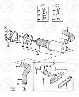 25352 Intake / air filter EC14 TYPE 246, 271, Volvo Construction Equipment