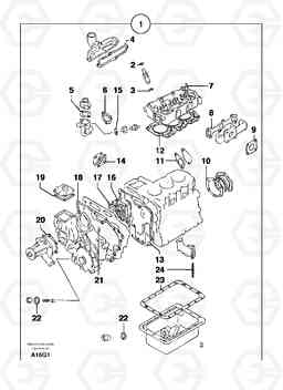 104422 Engine gasket kit EC14 TYPE 246, 271, Volvo Construction Equipment