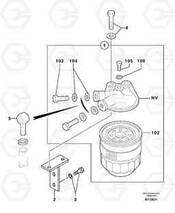 2552 Fuel filter EC70VV TYPE 233, Volvo Construction Equipment