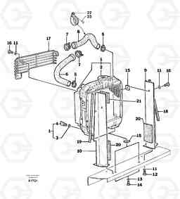 2195 Radiator EC14 TYPE 246, 271, Volvo Construction Equipment