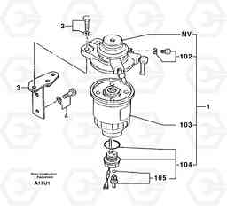 10966 Fuel filter EW70VV TYPE 262, Volvo Construction Equipment